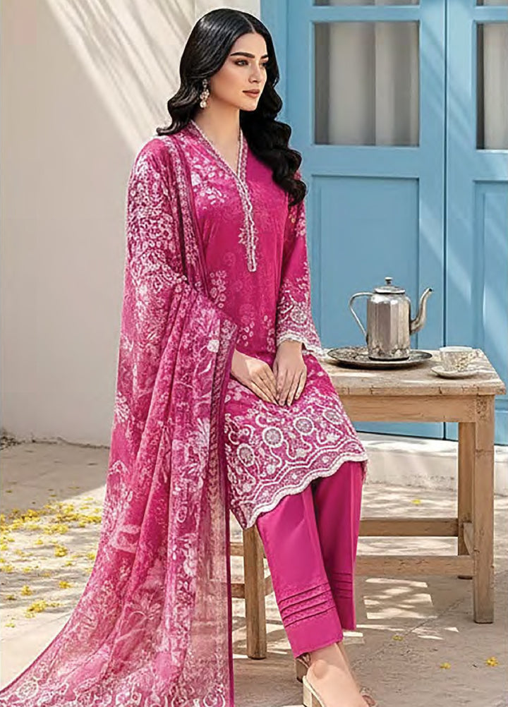 Summer Prints by Lakhany Unstitched Printed Lawn 3 Piece Suit LSM26USP LG-RL-0424 - Summer Collection