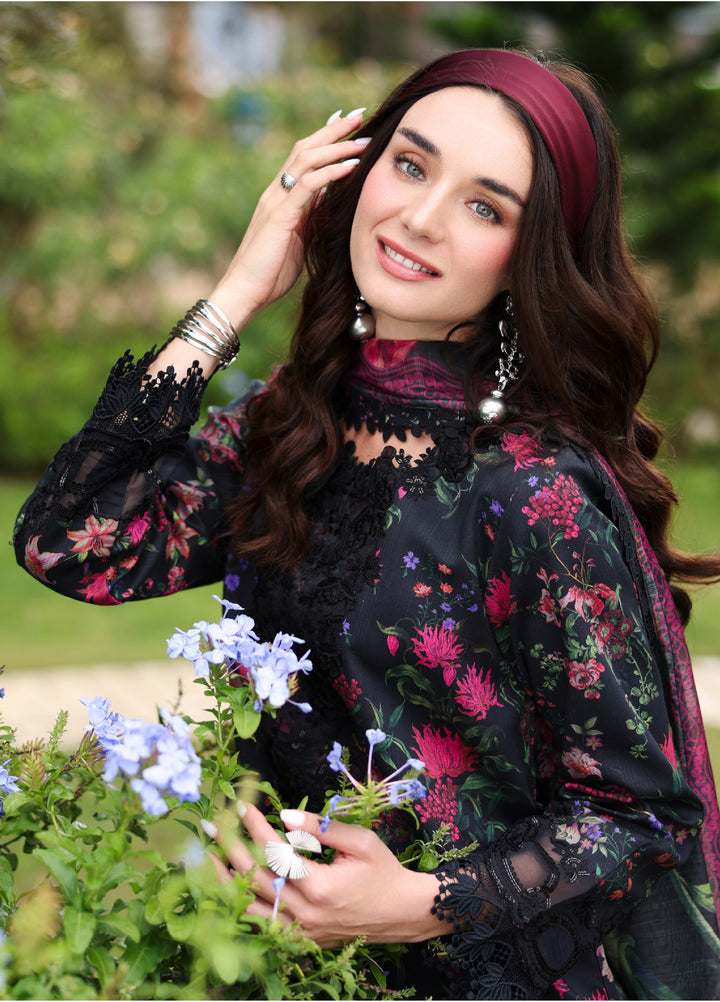 Rang Rasiya Lifestyle Lawn Unstitched Embroidered 3 Piece Suit RR25ULS MIDNIGHT - Summer Collection