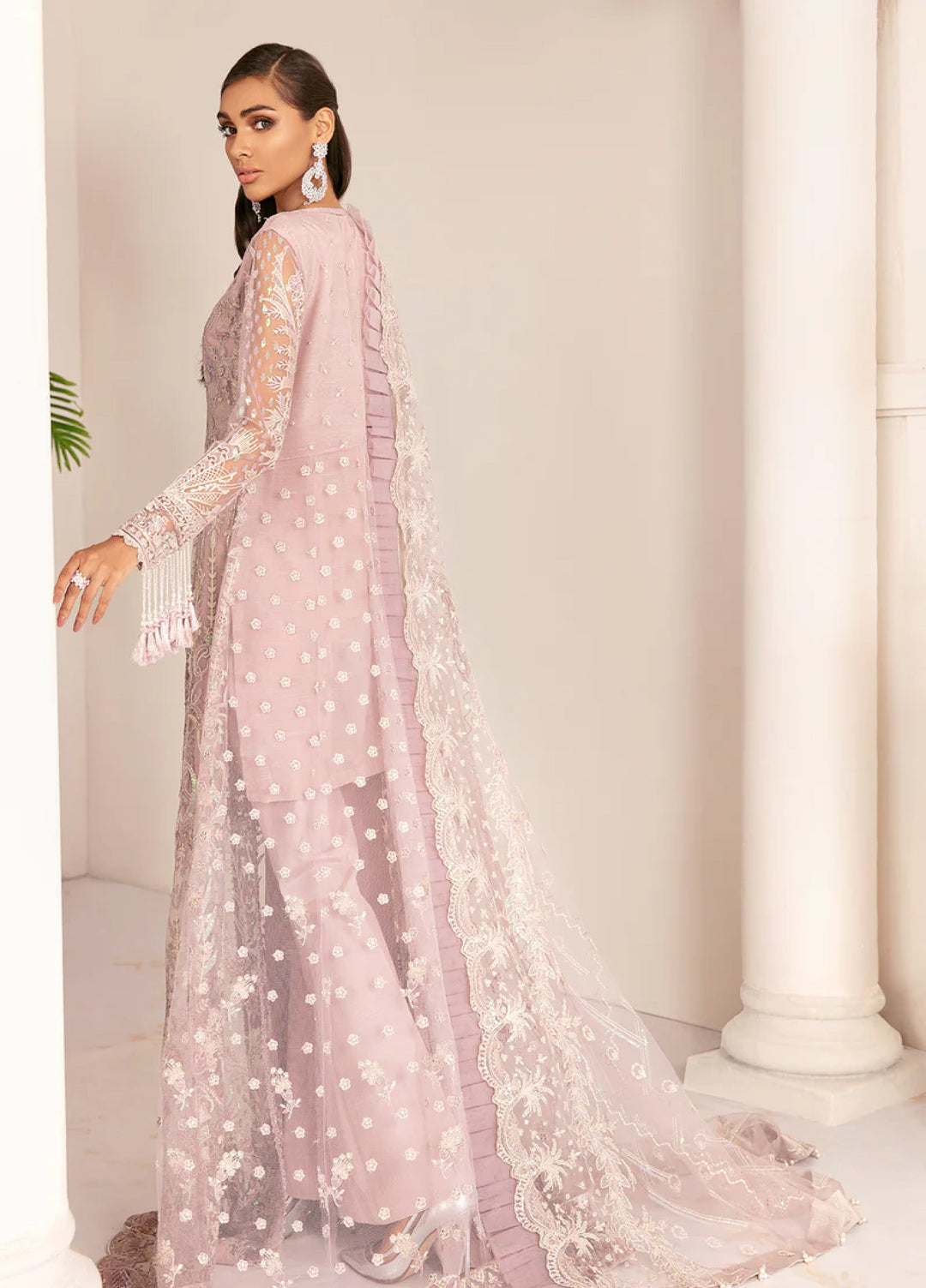 Chantelle by Baroque Unstitched Embroidered Net 3 Piece Suit BQ26UFC BQU-CH08-D01 - Festive Collection