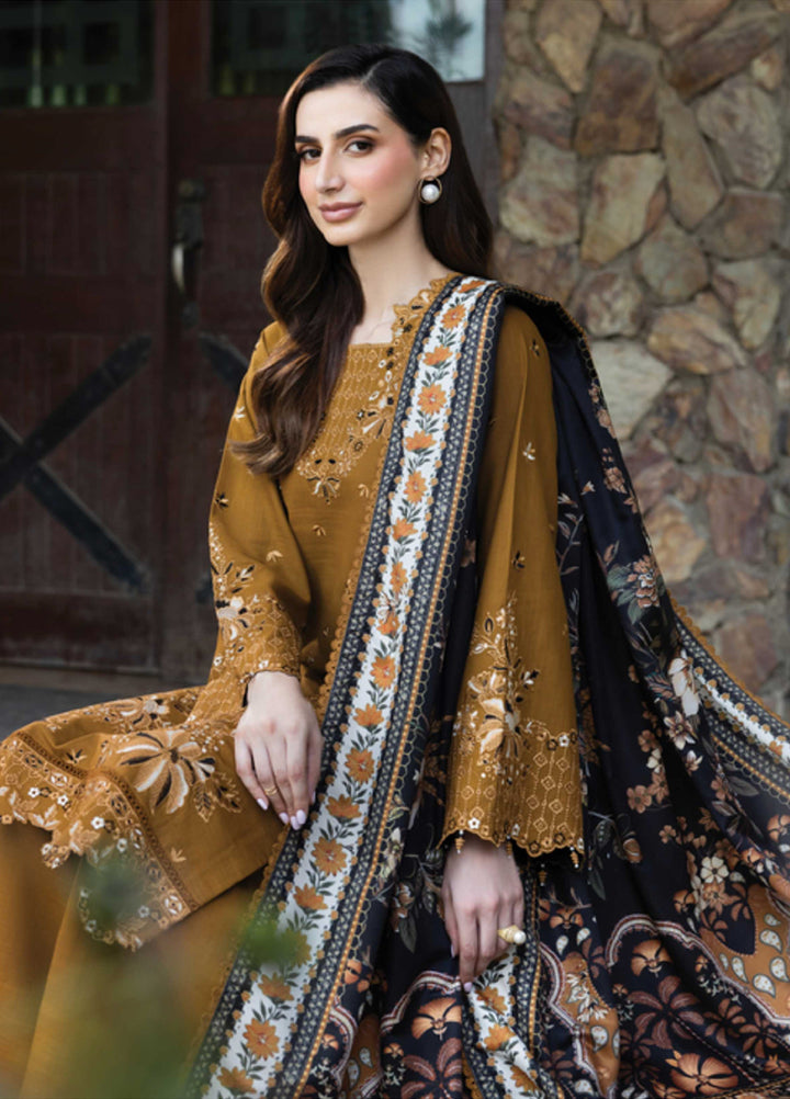 Eminence by Farasha Embroidered Khaddar Suits Unstitched 3 Piece FSH25FW D-02-sundune - Winter Collection