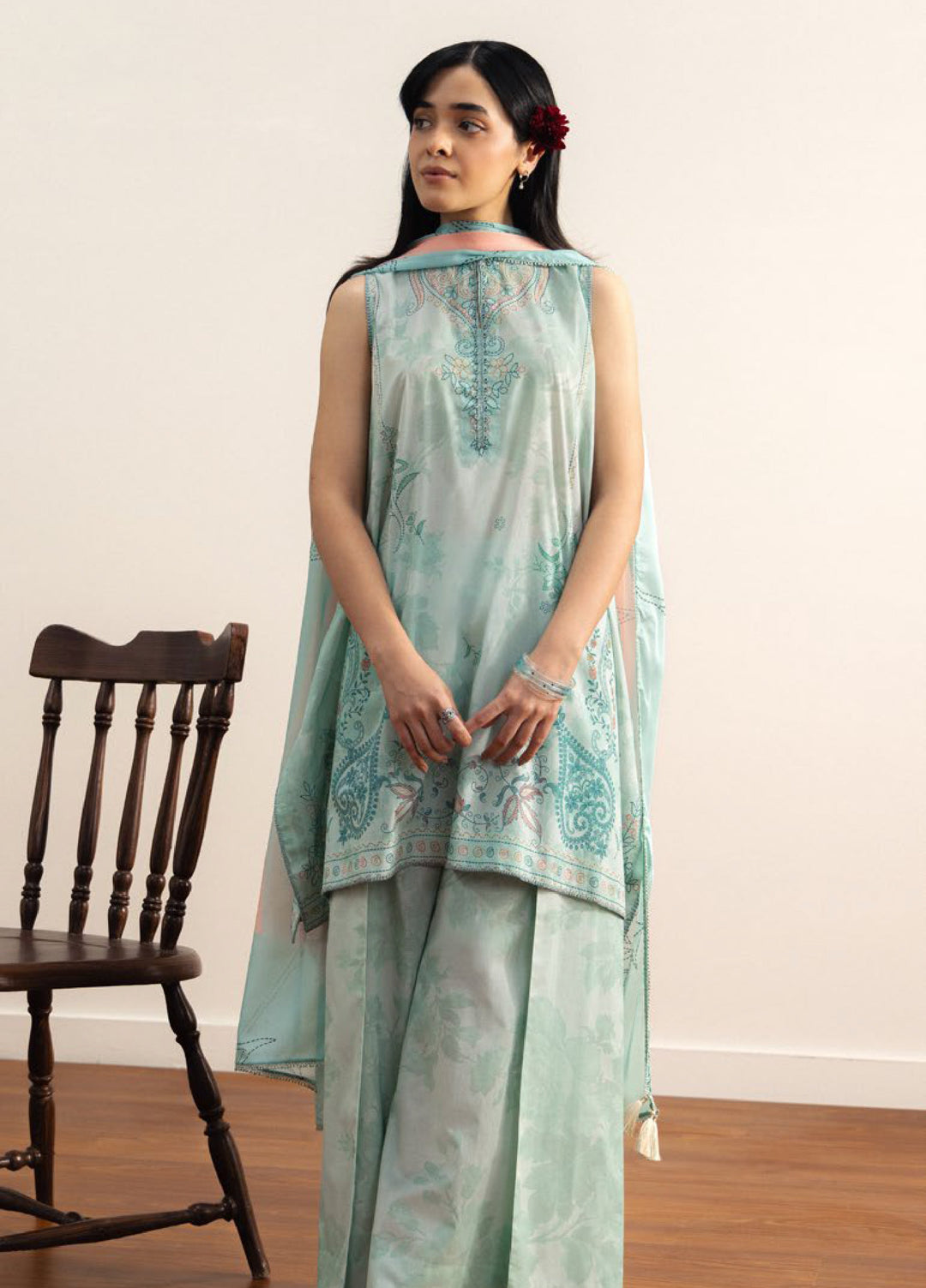 Coco by Zara Shahjahan Unstitched Printed Lawn 3 Piece Suit CZS26ULV SORA-3B - Summer Collection