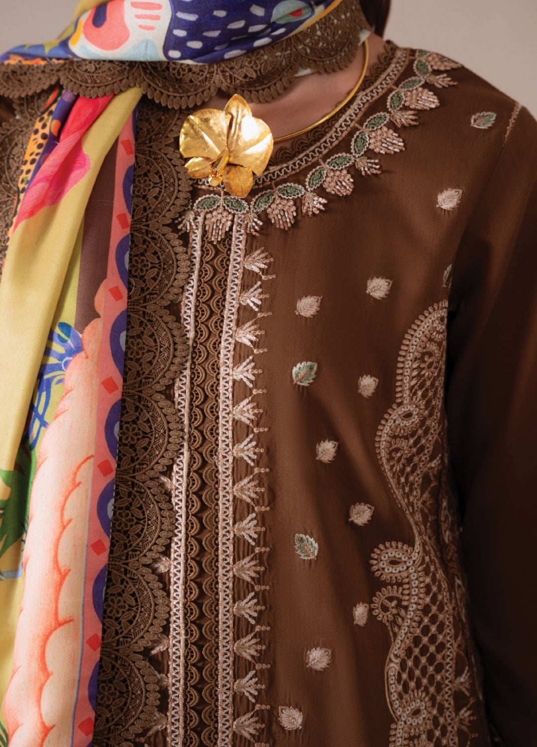 Miraal By Aabyaan Embroidered Chikankari Suits Unstitched 3 Piece ABY25MV D-AV-06-Zarrah - Winter Collection