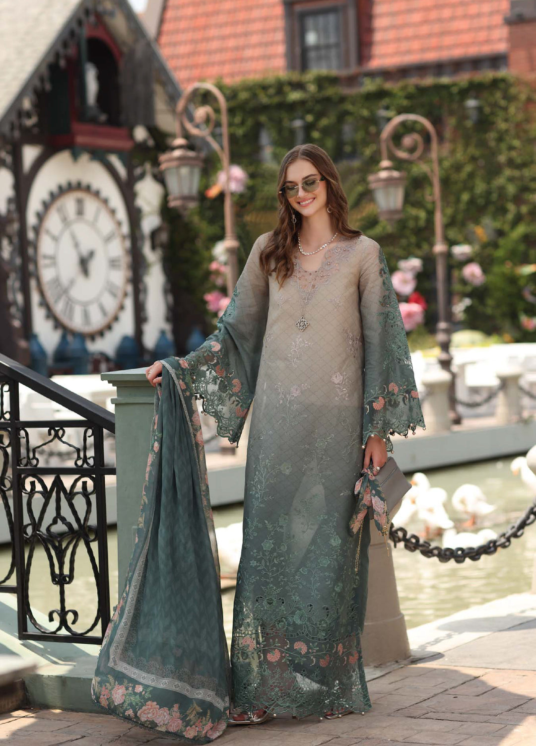 Noor Luxe by Saadia Asad Unstitched Chikankari Embroidered Lawn 3 Piece Suit SA26UNL D-4 MIREYA - Summer Collection