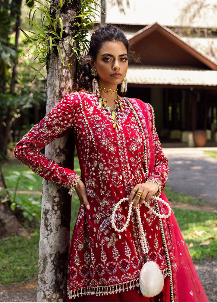 Saira Rizwan Unstitched Raw Silk Embroidered Suits 3 Piece SR25UF SRF25-01 Golnar - Festive Collection