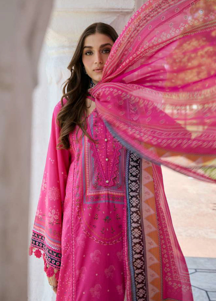 Angan by Kahf Unstitched Printed Lawn 3 Piece Suit KHF26ULA GULNAR KPS-4B - Festive Collection