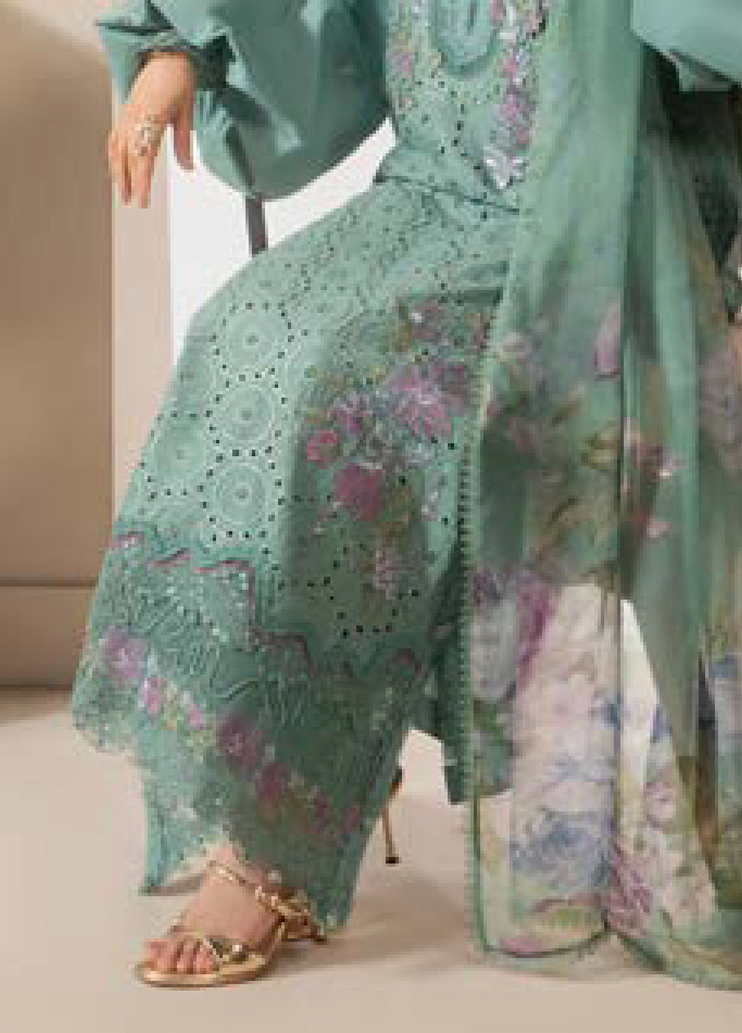 E-Craft by Elaf Unstitched Printed Lawn 3 Piece Suit EHC-1B Willow - Casual Collection