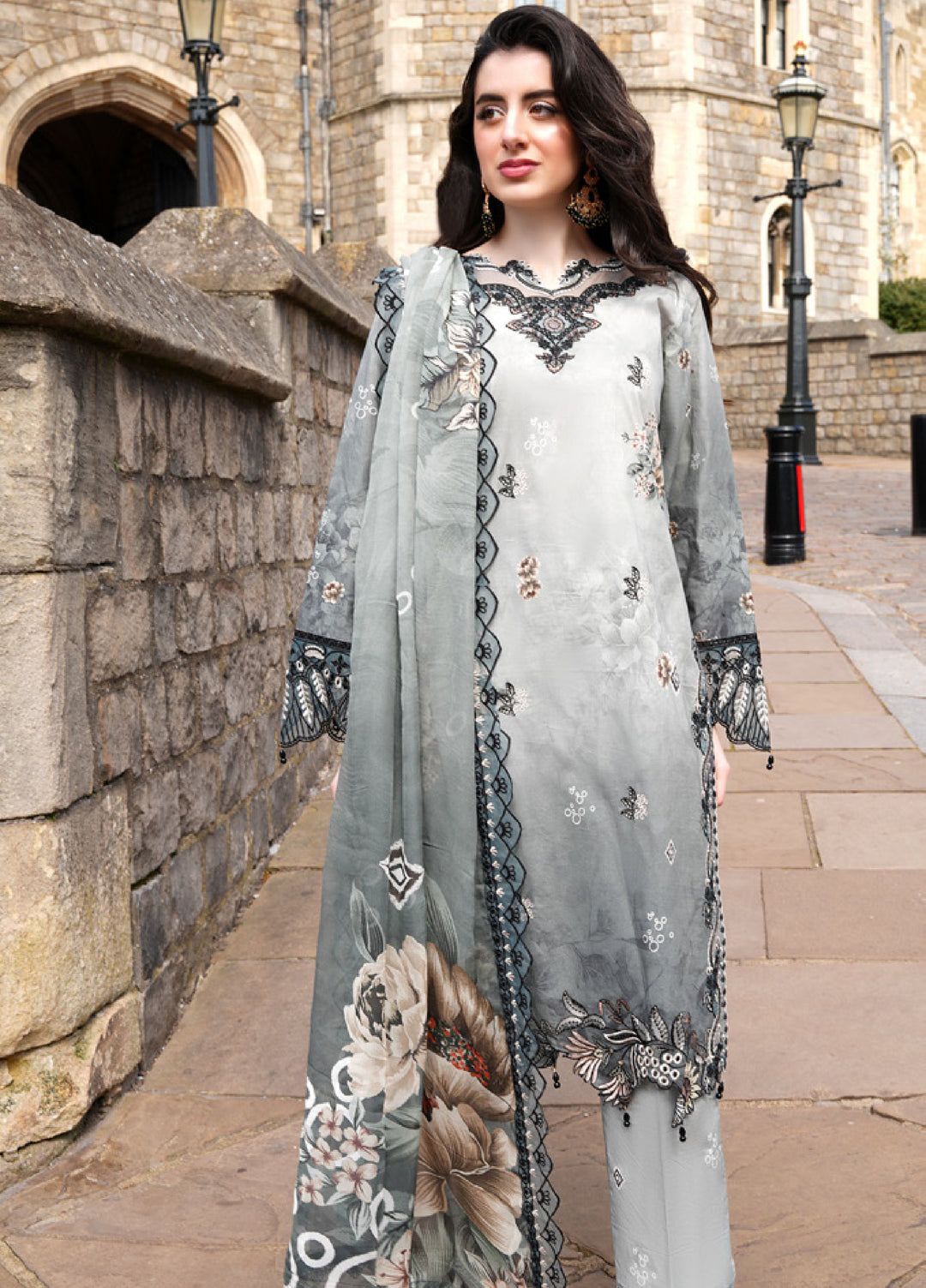 Al Zohaib Printkari Unstitched Embroidered Lawn 3 Piece Suit AZ26ULP 08 - Summer Collection