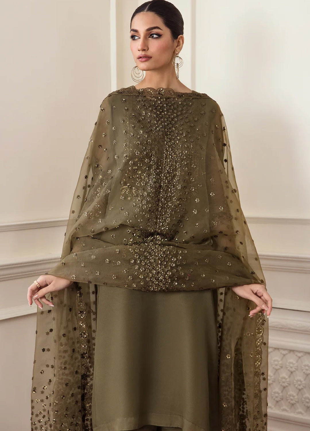 Chantelle by Baroque Unstitched Embroidered Chiffon 3 Piece Suit BQ26UFC BQU-PR-D295 - Festive Collection