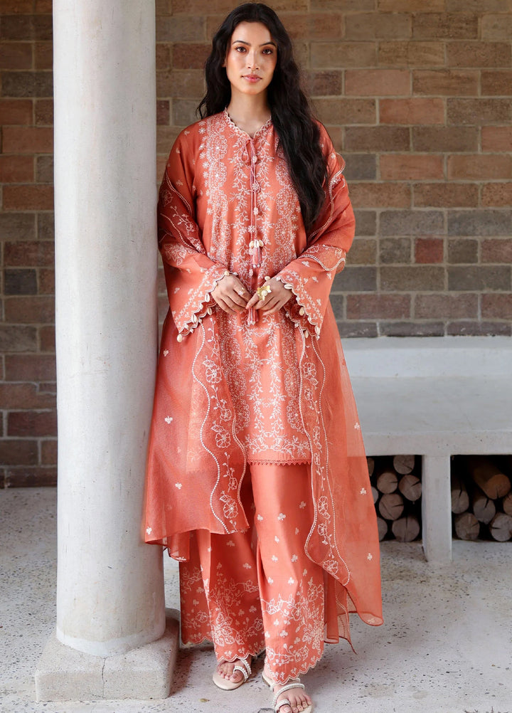 Cross Stitch Unstitched Embroidered Lawn 3 Piece Suit CS26ULE Amber Mist - Eid Collection