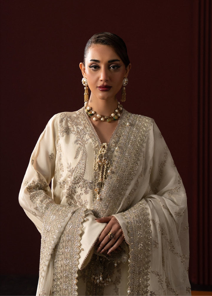 Lady by Aik Atelier Unstitched Tussar Silk Embroidered Suits 3 Piece AIK25L D-01 AIK25L - Festive Collection