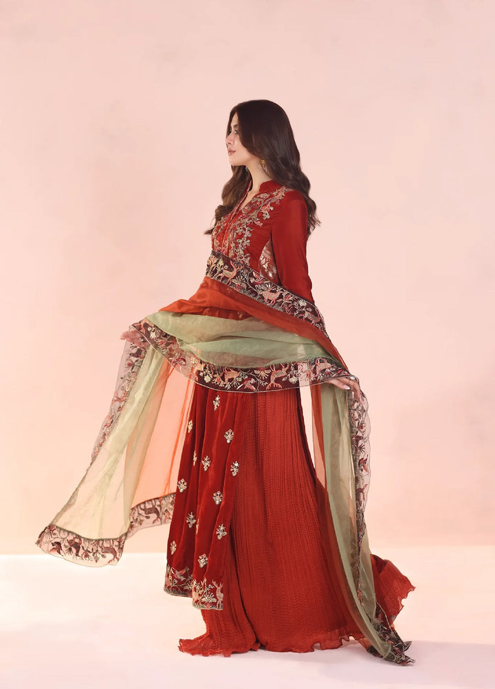 Eterna by Musferah Saad Pret Embroidered Velvet 2 Piece Ember Glow - Festive Collection