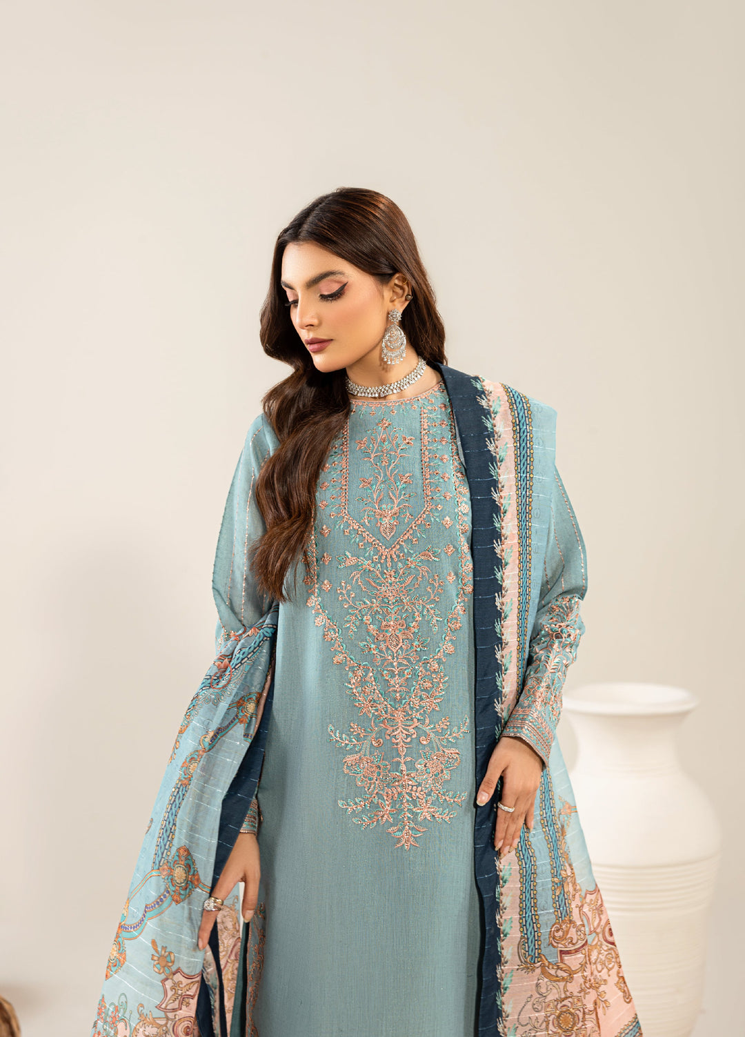 Ramz O Raaz by Ruby Suleiman Pret Festive 3 Piece Sky Dive - Festive Collection