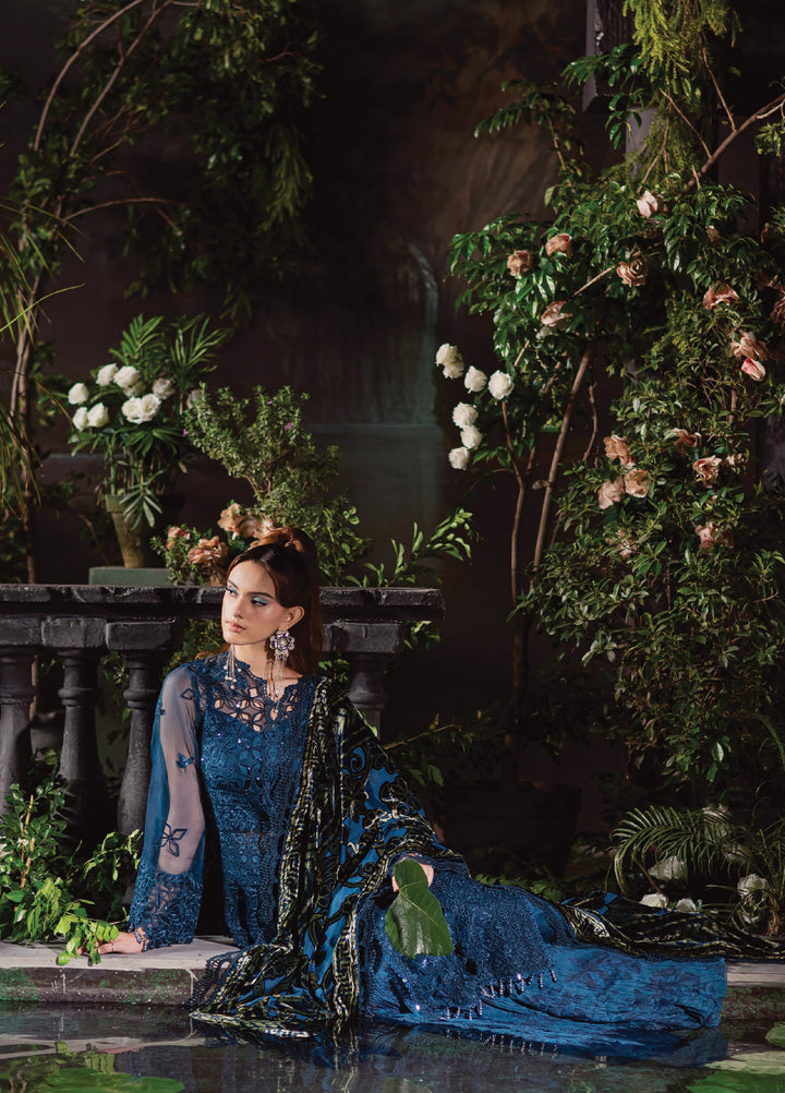 Amelia by Mahnur Unstitched Luxury Organza Embroidered 3 Piece Suits MN25AL AM-008 - Winter Collection