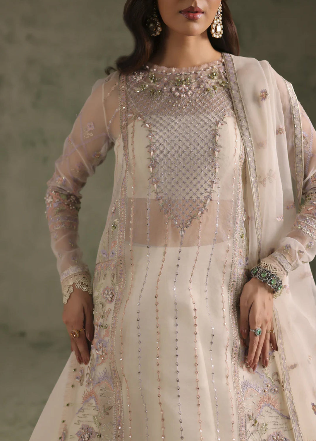 Esmeree by Imran Ramzan Embroidered Unstitched Organza 3 Piece Veu De Flores - Formals Collection