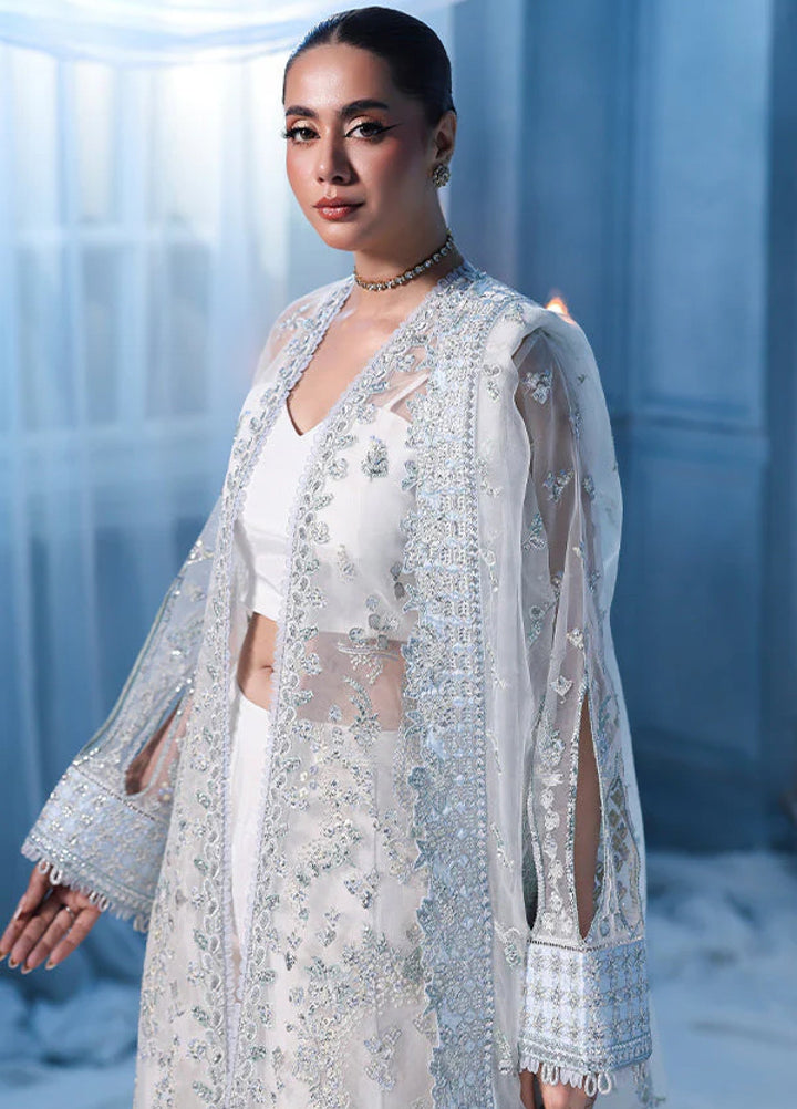 Zynoria by Saffron Unstitched Organza Embroidered Suits 3 Piece SFR25Z Opal - Festive Collection