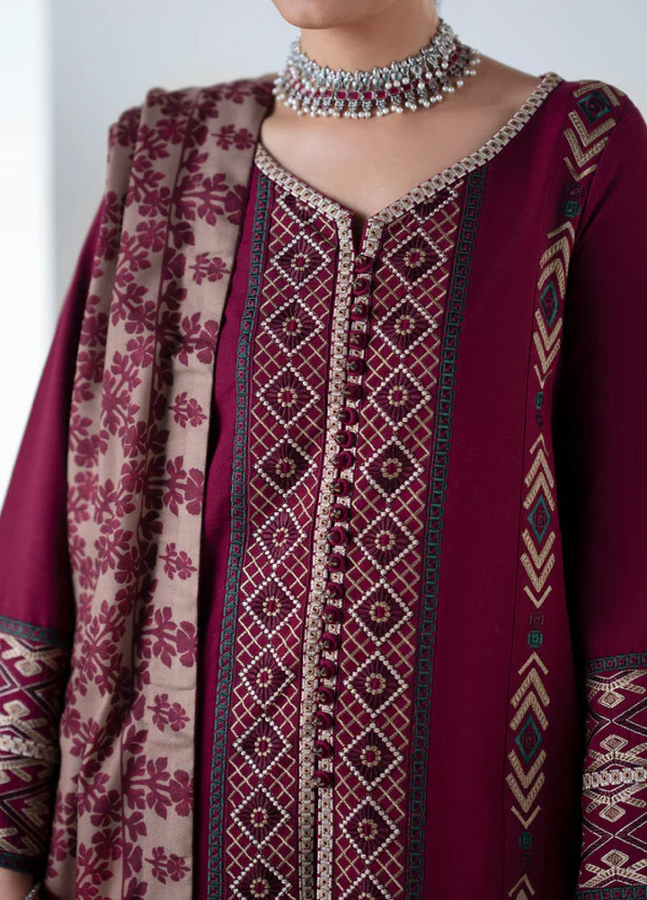 Noore by Freesia Unstitched Khaddar Embroidered Suits 3 Piece FRE25NW FSU-5670 Malalai - Winter Collection