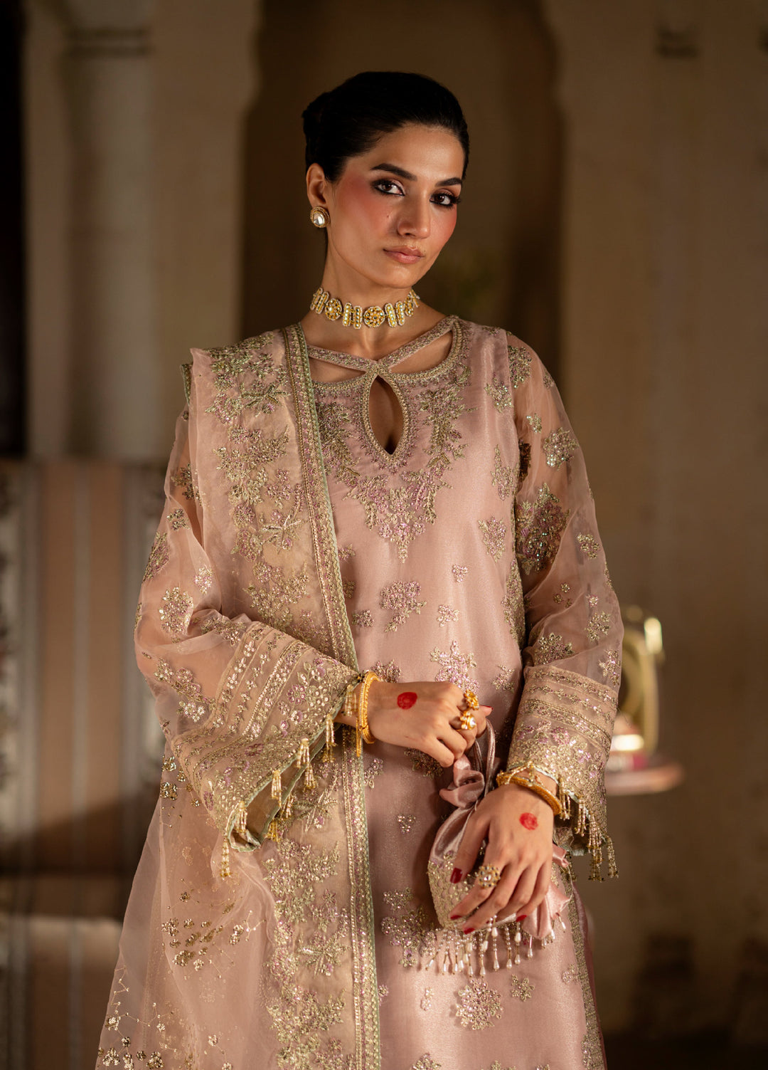 Dastan E Ishq by Ajr Festive Embroidered Unstitched Net 3 Piece Suits AJR25DI D-4 Zehra - Formals Collection