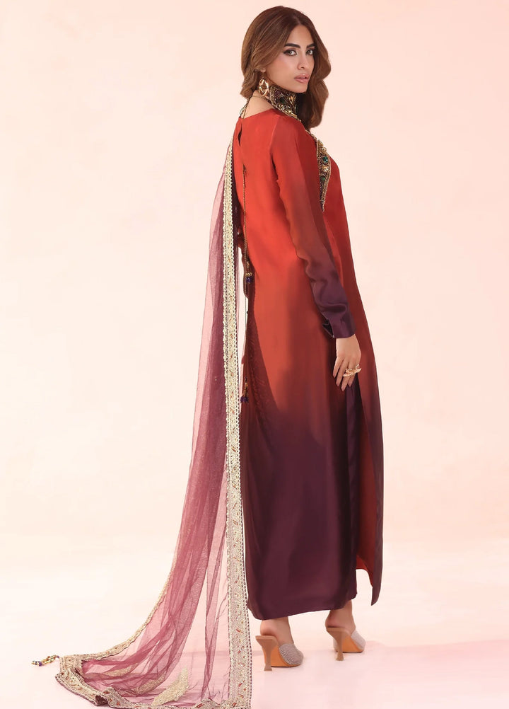 Eterna by Musferah Saad Pret Embroidered Tissue Silk 2 Piece Sunset Ombre - Festive Collection