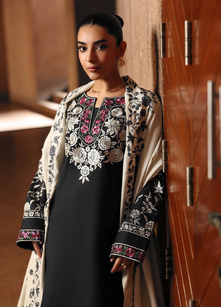 Rajbari Premium Unstitched Peach Winter Shawl Exclusive Embroidered Suits 3 Piece RB25PW D-12 - Winter Collection