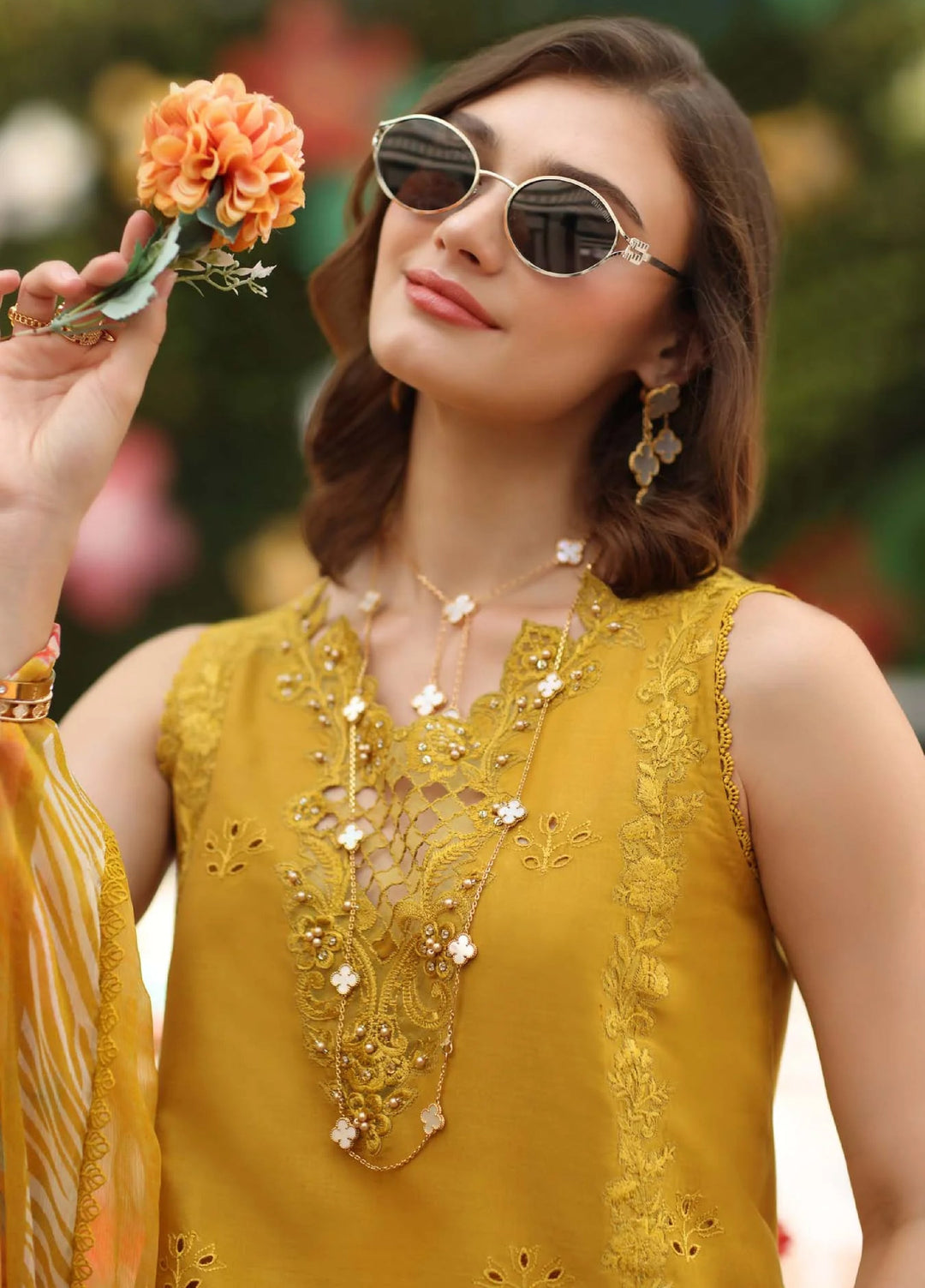 Noor Luxe by Saadia Asad Unstitched Chikankari Embroidered Lawn 3 Piece Suit SA26UNL D-10 HELIA - Summer Collection