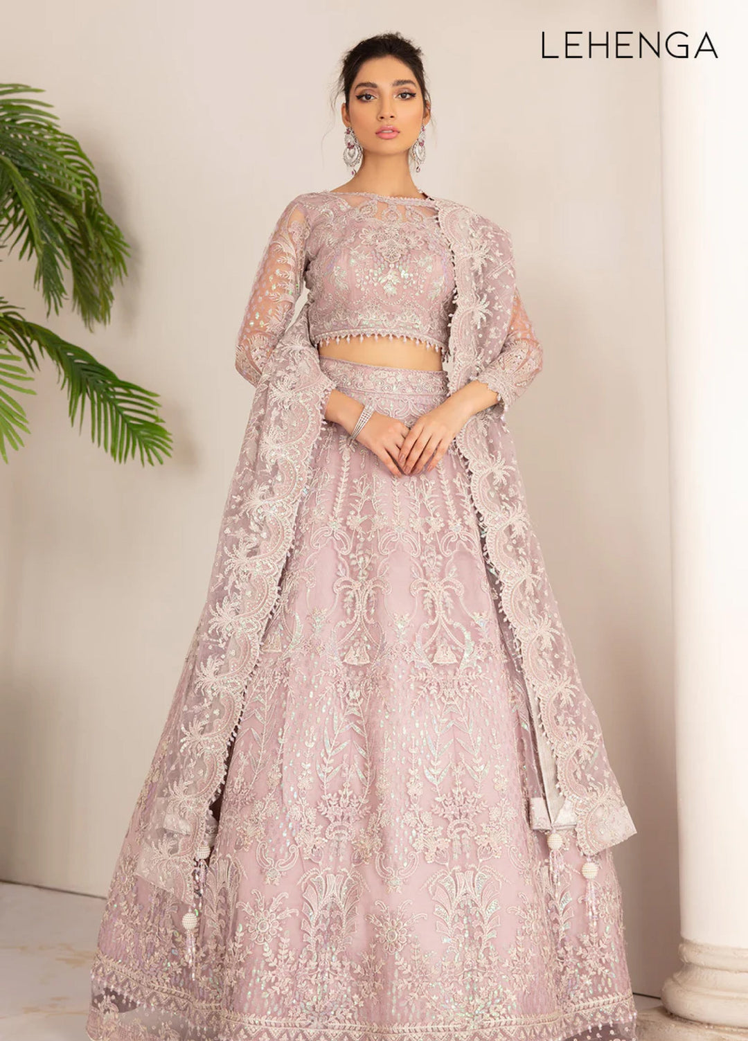 Chantelle by Baroque Unstitched Embroidered Net 3 Piece Suit BQ26UFC BQU-CH08-D01 - Festive Collection