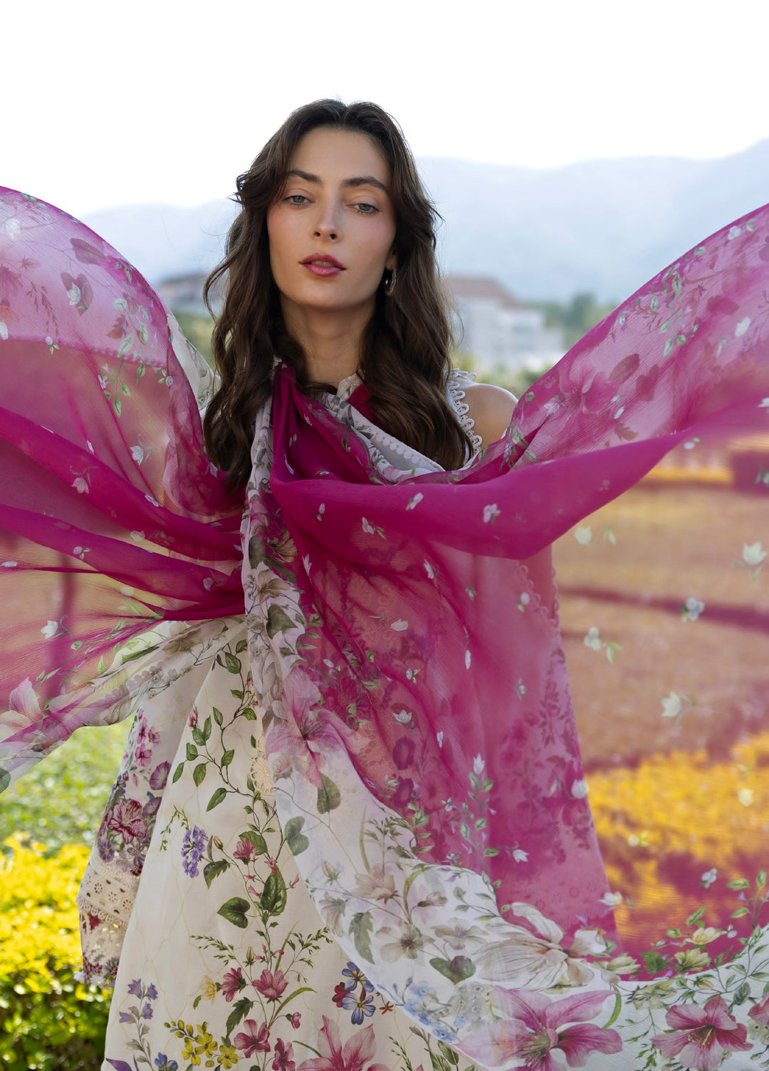 Signature by Elaf Premium Unstitched Embroidered Lawn 3 Piece Suit EL26USP ESA-1A DUCHESS - Summer Collection