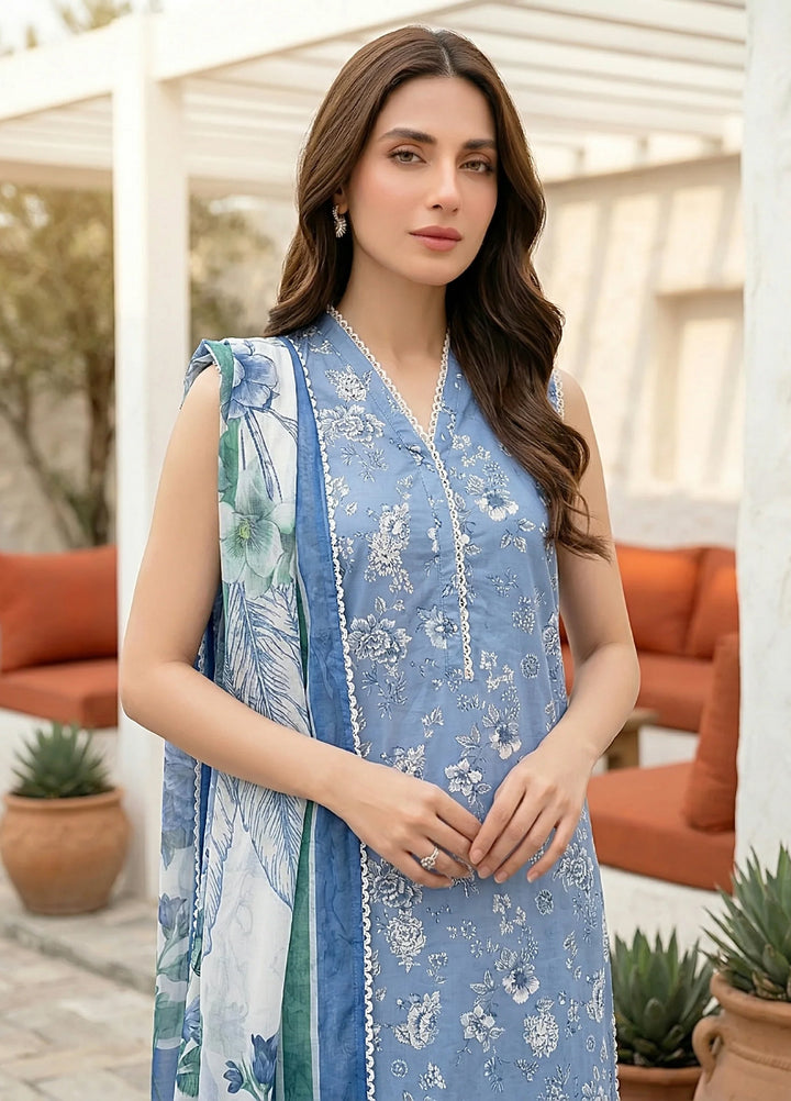 Komal by Lakhany Unstitched Embroidered Lawn 3 Piece Suit LSM26ULK LG-UB-0360 - Summer Collection