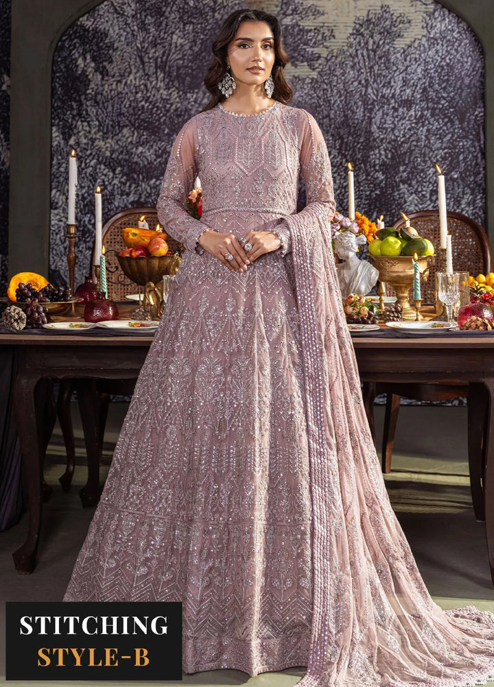 Zarif Unstitched Embroidered Net 3 Piece Suit ZR26UF Heritage ZHF-03-Meraki - Festive Collection
