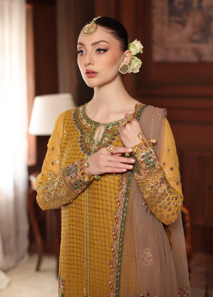 Alfaaz By Nureh Festive Unstitched Chiffon Embroidered 3 Piece Suits NU25AF NL-92 - Festive Collection