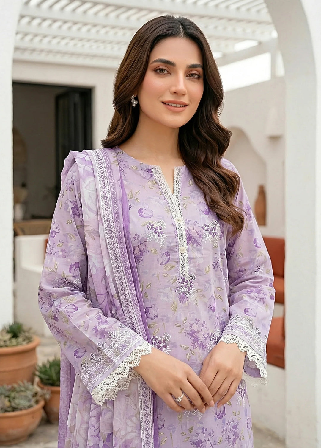 Komal by Lakhany Unstitched Embroidered Lawn 3 Piece Suit LSM26ULK LG-SG-0120 - Summer Collection