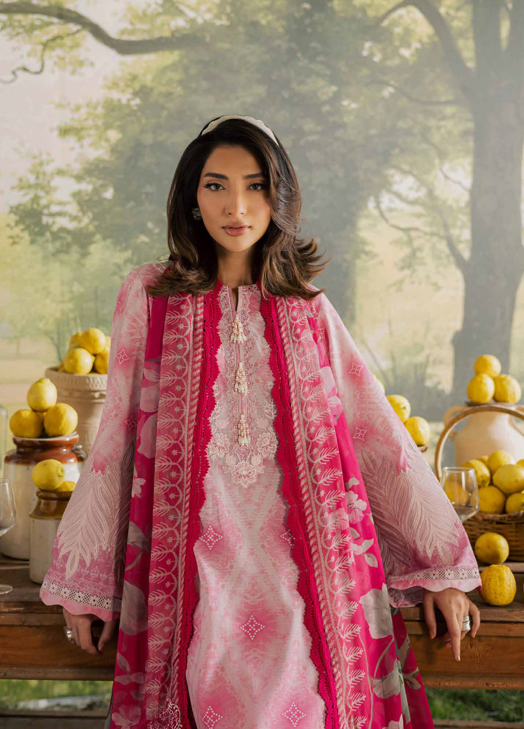 Bloom by Nureh Unstitched Embroidered Doria Lawn 3 Piece Suit NU26ULB BL-13 - Summer Collection