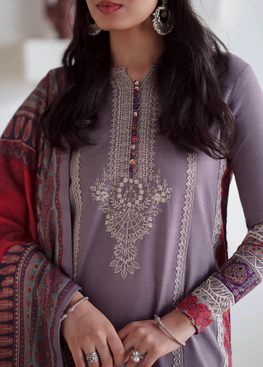 Noore by Freesia Unstitched Khaddar Embroidered Suits 3 Piece FRE25NW FSU-5672 Zalaan - Winter Collection