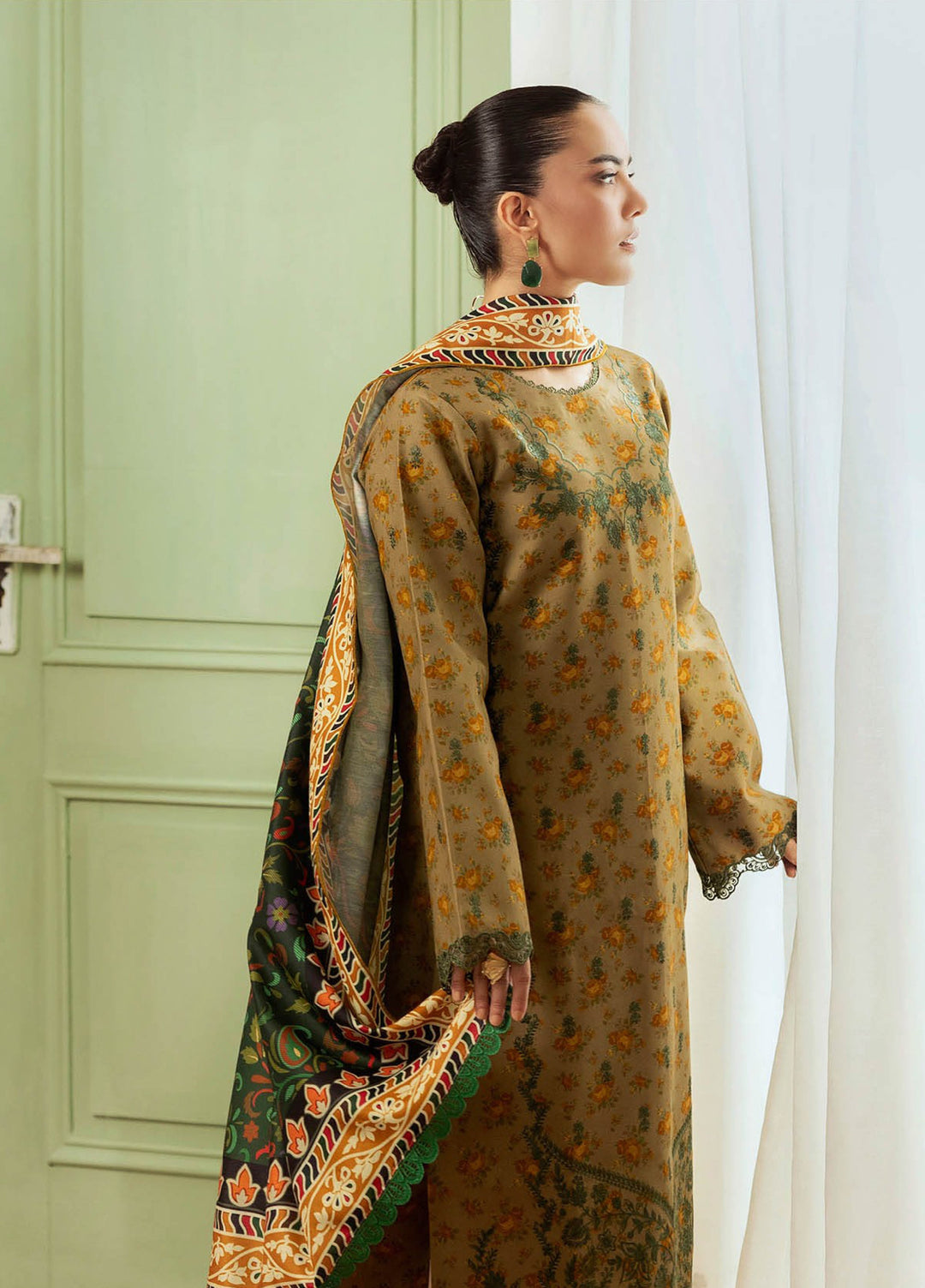 Nissa Floral Symphony by Rajbari Embroidered Marina Suits Unstitched 3 Piece RB25NM D-05 - Winter Collection