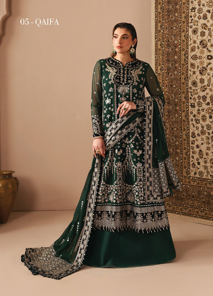 Neorah by Xenia Formals Unstitched Chiffon Embroidered 3 Piece Suit XE26UN D-5 QAIFA - Festive Collection