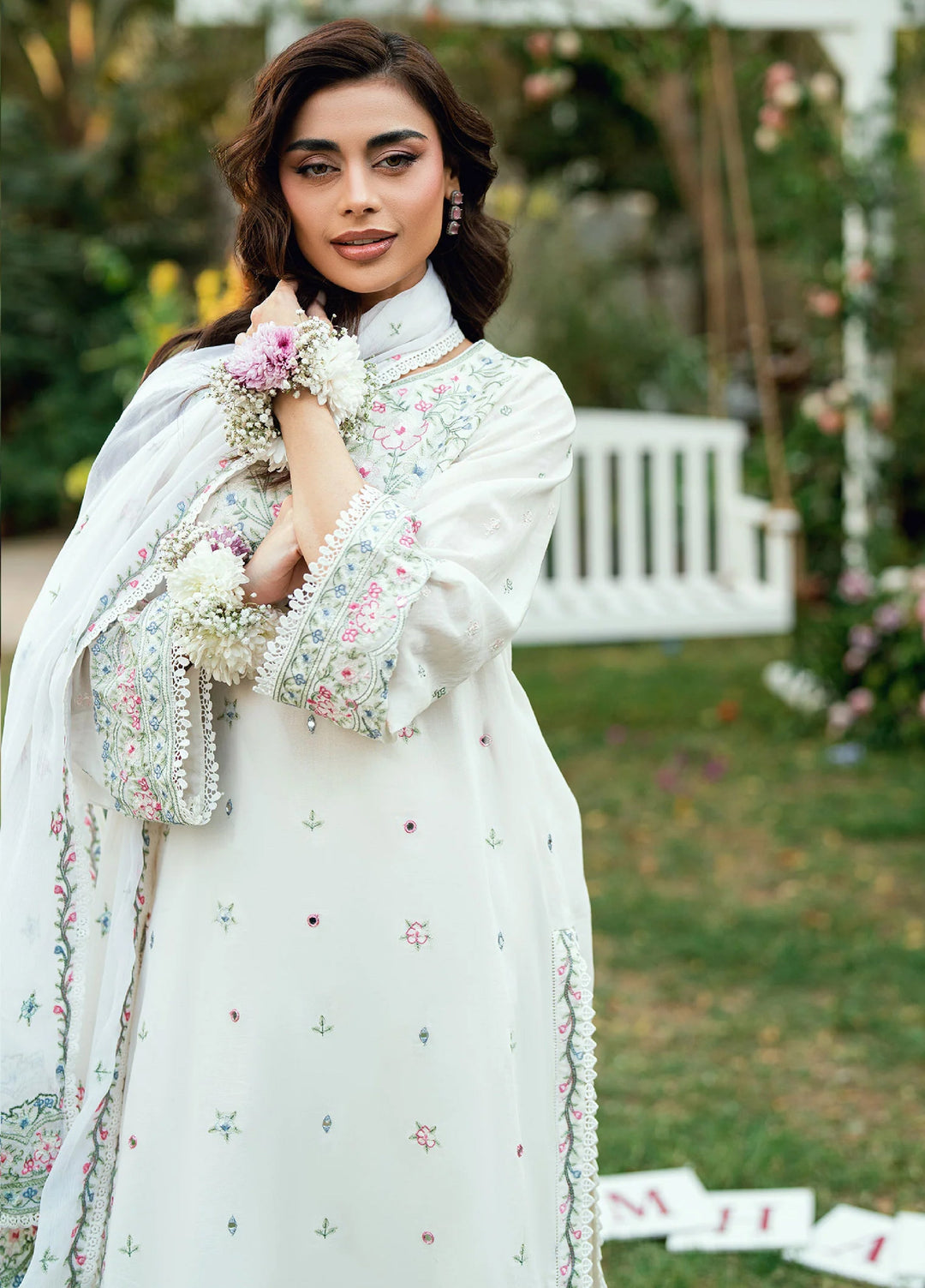 Lamhay by Dhanak Pret Swiss Voile 3 Piece DHN26PSV DC-2584 - Summer Collection