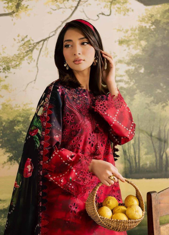 Bloom by Nureh Unstitched Embroidered Doria Lawn 3 Piece Suit NU26ULB BL-15 - Summer Collection