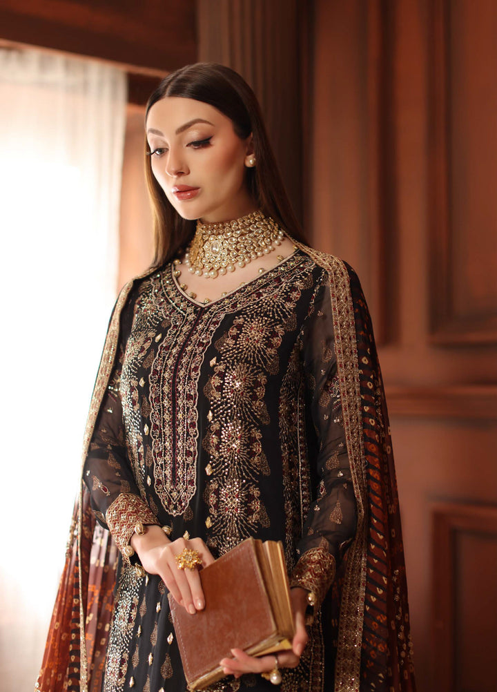 Alfaaz By Nureh Festive Unstitched Chiffon Embroidered 3 Piece Suits NU25AF NL-93 - Festive Collection