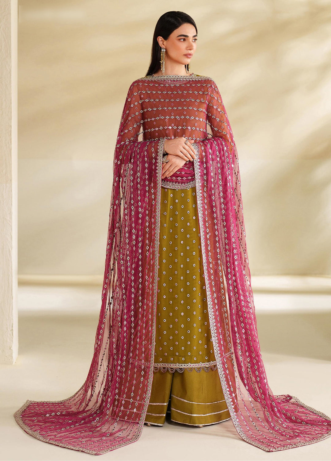 Roohi By Zarif Unstitched Formal Embroidered Net Suits 4 Piece ZRF25RF RFE-05 Janeer - Formals Collection