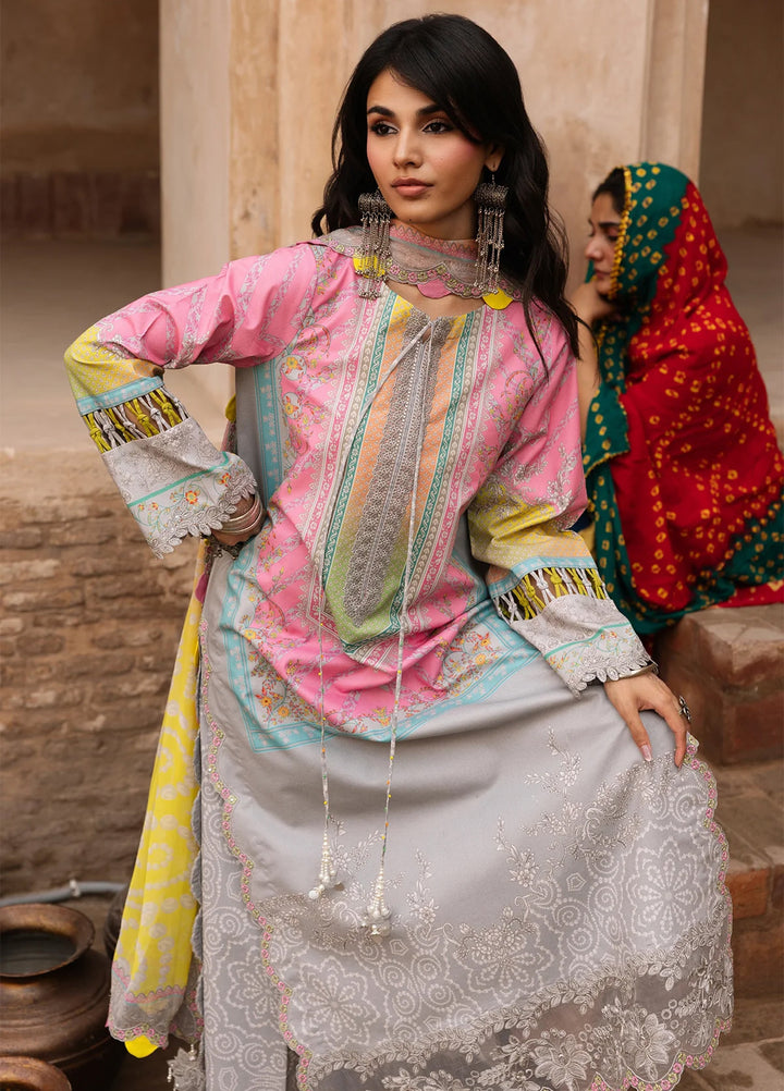 Chunri by Charizma Unstitched Embroidered Lawn 3 Piece Suit CHR26UCL CHN6-01 - Summer Collection