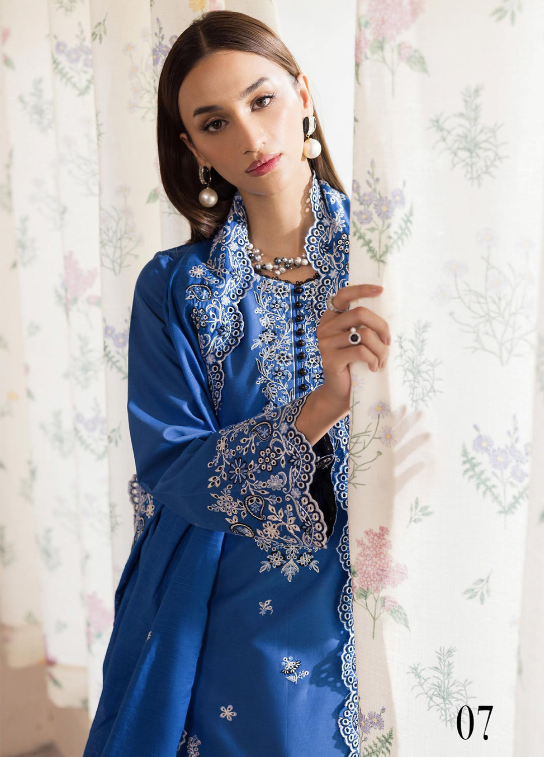 Nissa by Rajbari Unstitched Chikankari Embroidered Lawn 3 Piece Suit RB26UNCL D-7 - Summer Collection