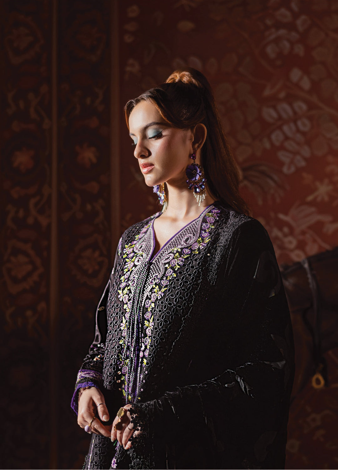 Amelia by Mahnur Unstitched Luxury Cotrai Embroidered 3 Piece Suits MN25AL AM-001 - Winter Collection