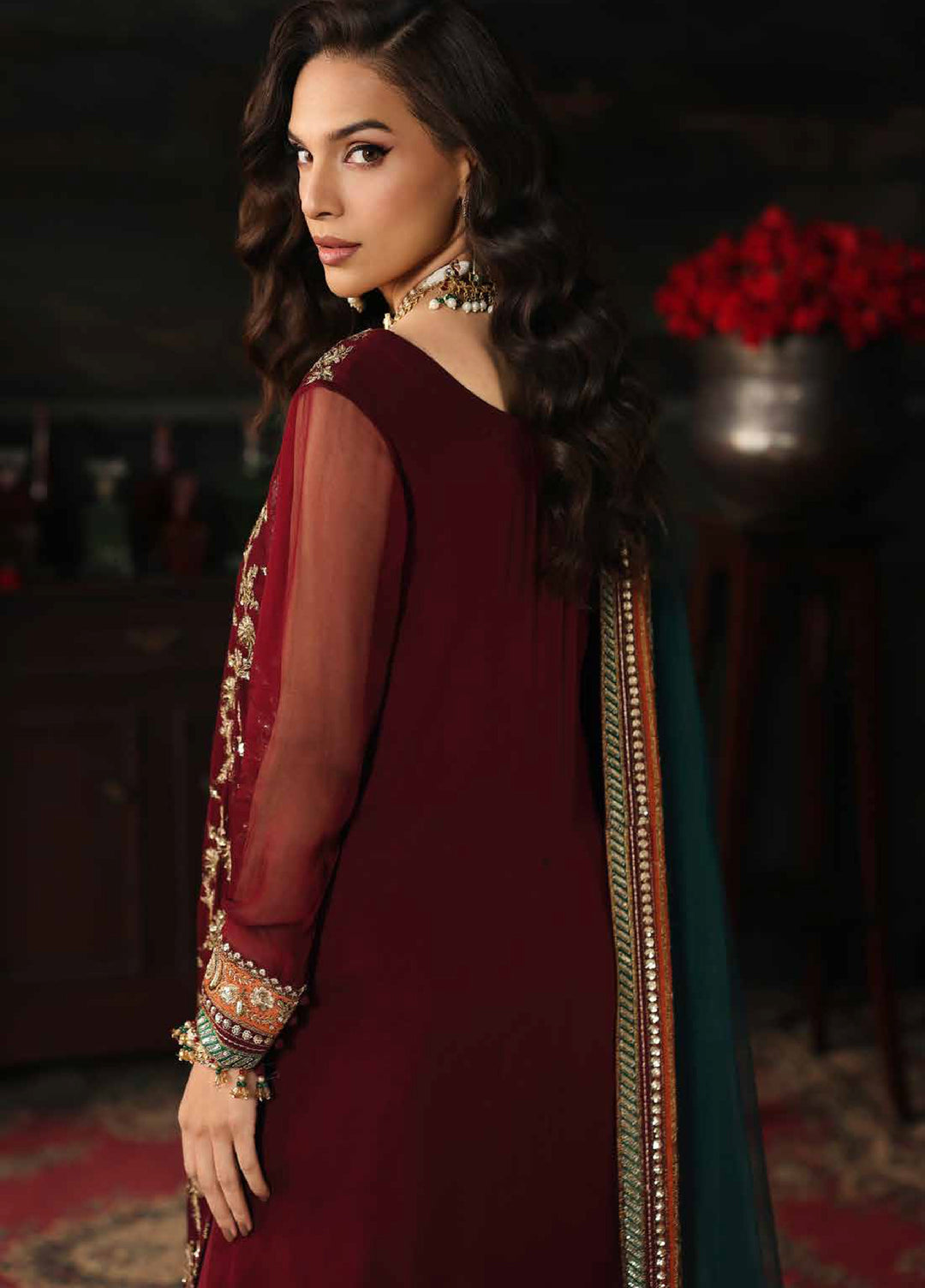 Aura by Charizma Unstitched Chiffon Embroidered Suits 3 Piece CRZ25UA CA26-05 - Festive Collection