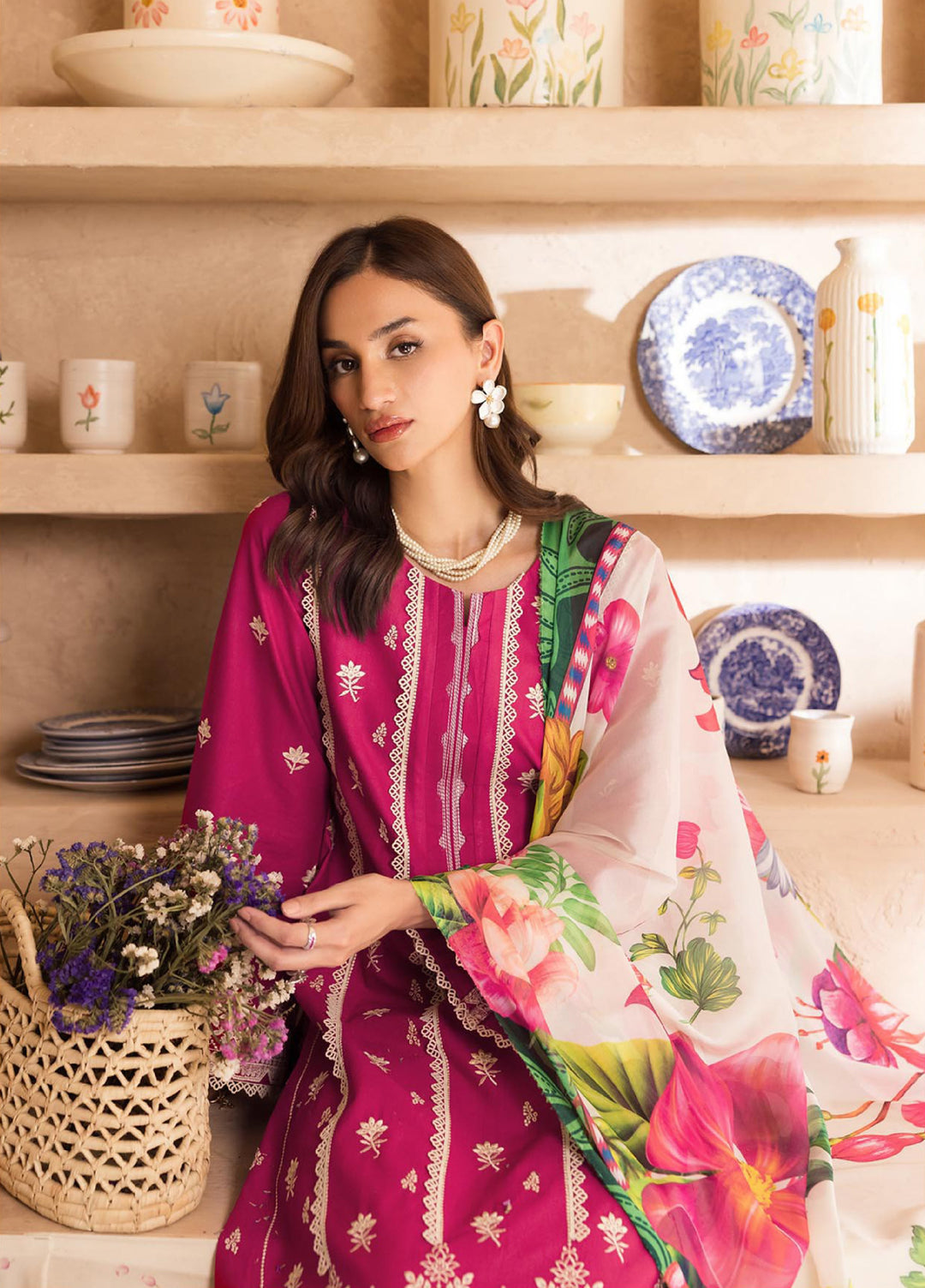 Nissa by Rajbari Unstitched Chikankari Embroidered Lawn 3 Piece Suit RB26UNCL D-9 - Summer Collection