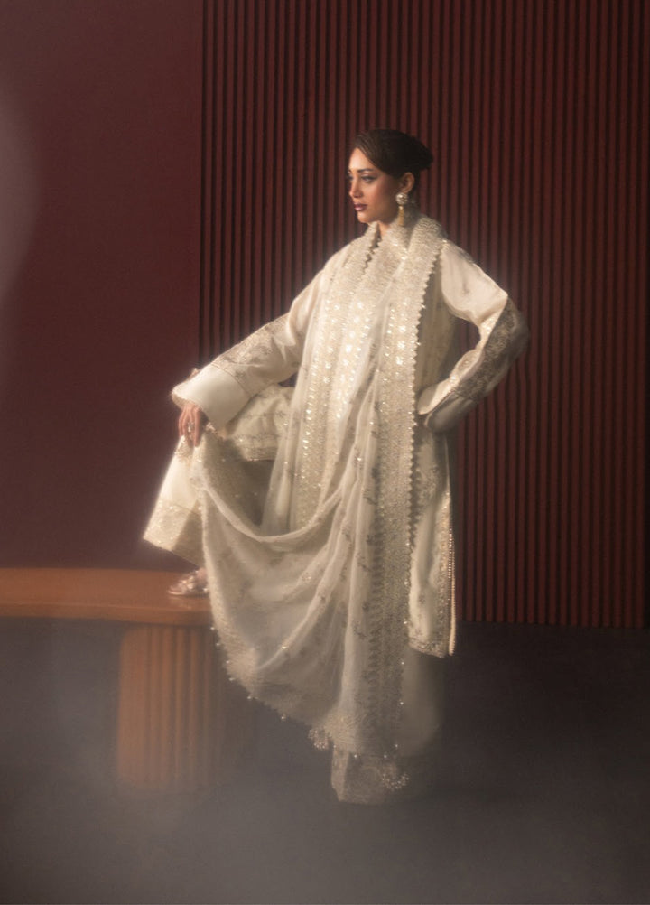 Lady by Aik Atelier Unstitched Tussar Silk Embroidered Suits 3 Piece AIK25L D-01 AIK25L - Festive Collection