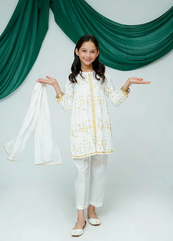 Senorita Girls RTW Printed Cotton 3 Piece Suit KBD-03513 - Casual Collection