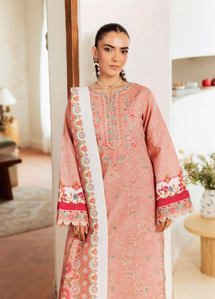 Nissa Floral Symphony by Rajbari Embroidered Marina Suits Unstitched 3 Piece RB25NM D-12 - Winter Collection