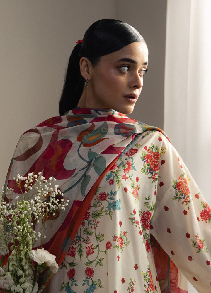 Coco by Zara Shahjahan Unstitched Printed Lawn 3 Piece Suit CZS26ULV AKI-6A - Summer Collection