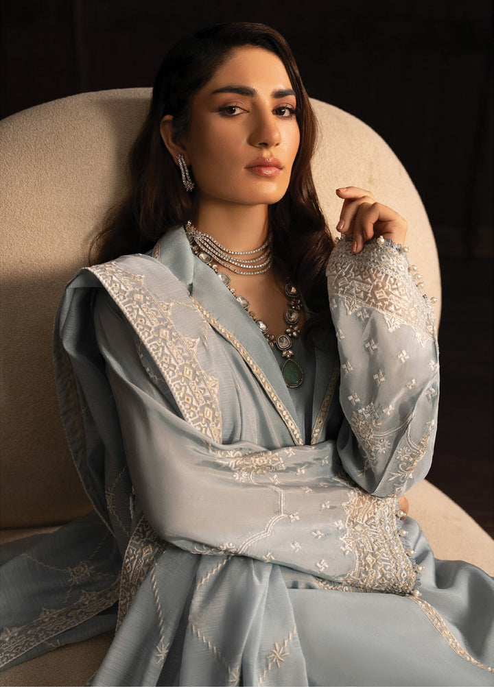 Lady by Aik Atelier Unstitched Tussar Silk Embroidered Suits 3 Piece AIK25L D-05 AIK25L - Festive Collection
