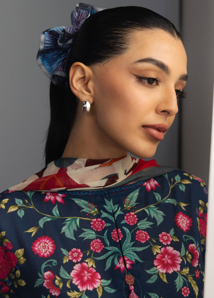 Coco by Zara Shahjahan Unstitched Printed Lawn 3 Piece Suit CZS26ULV AKI-6B - Summer Collection