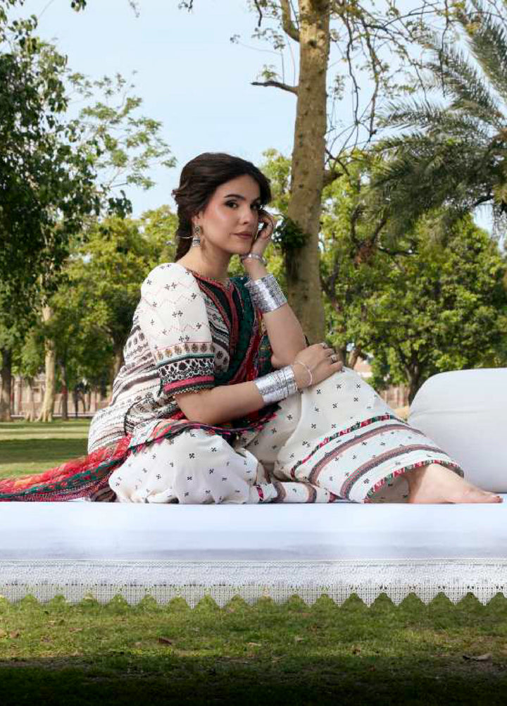 Angan by Kahf Unstitched Printed Lawn 3 Piece Suit KHF26ULA MEHRUBA KPS-2B - Festive Collection